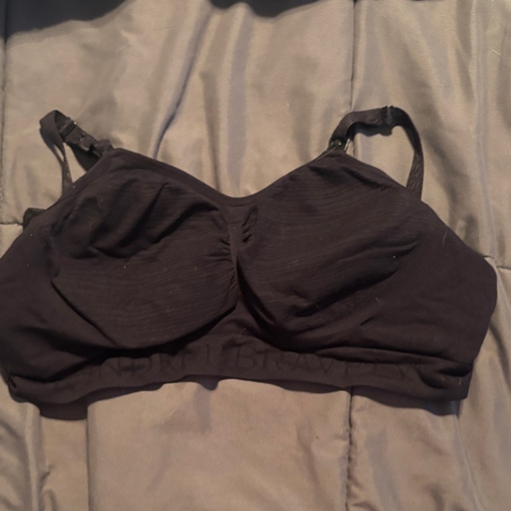 Black Kindred Bravely Sublime Hands Free nursing and pumping bra— size Large
